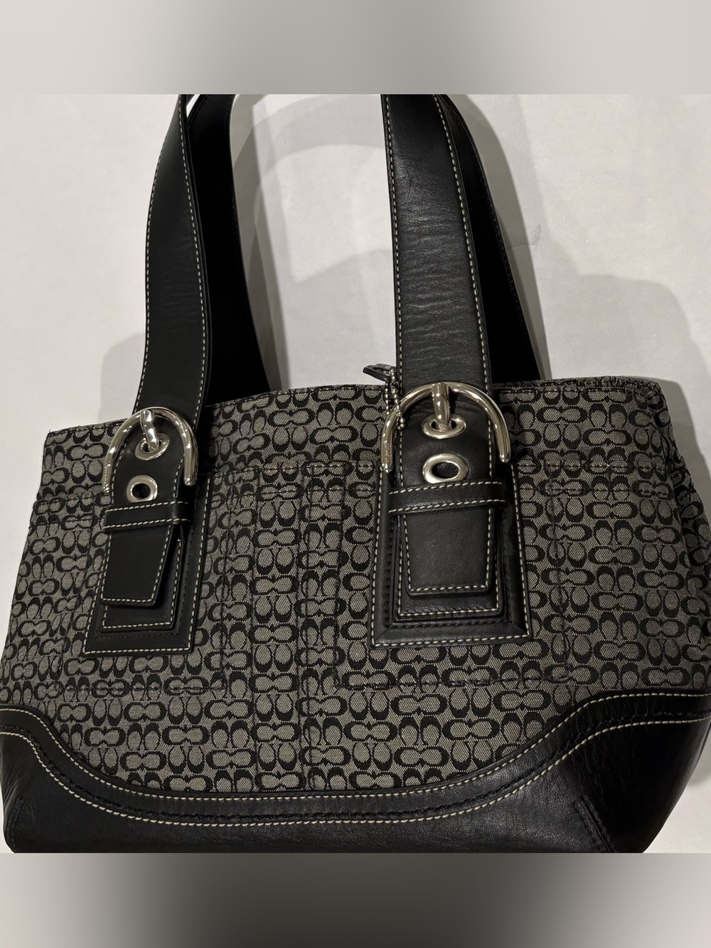 Y2K Era Coach Soho Signature Jacquard Satchel Bag F10927